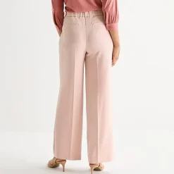 Liz Claiborne Charlotte Womens Wide Leg Mid Rise Trouser