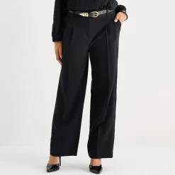 Liz Claiborne Charlotte Womens Wide Leg Mid Rise Trouser