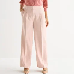 Liz Claiborne Charlotte Womens Wide Leg Mid Rise Trouser