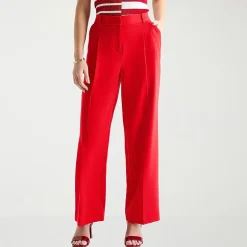 Liz Claiborne Charlotte Womens Tall Wide Leg Mid Rise Trouser