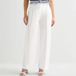 Liz Claiborne Charlotte Womens Wide Leg Mid Rise Trouser