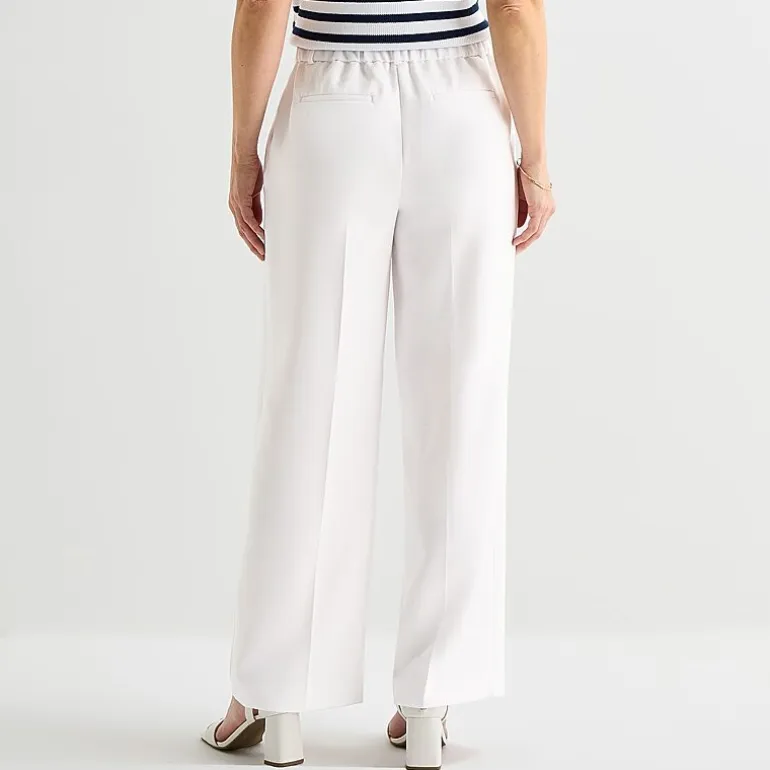 Liz Claiborne Charlotte Womens Wide Leg Mid Rise Trouser