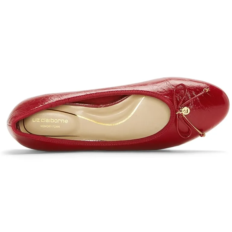Liz Claiborne Chelsey Womens Round Closed Toe Ballet Flats