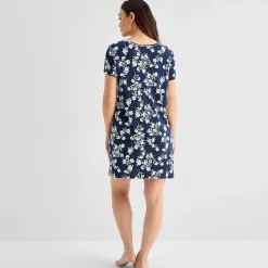 Liz Claiborne Cool and Calm Womens Short Sleeve Crew Neck Nightshirt
