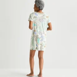 Liz Claiborne Cool and Calm Womens Short Sleeve Crew Neck Nightshirt