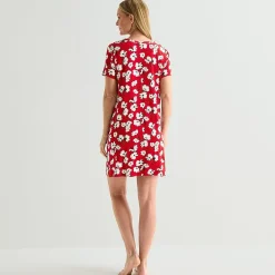 Liz Claiborne Cool and Calm Womens Short Sleeve Crew Neck Nightshirt