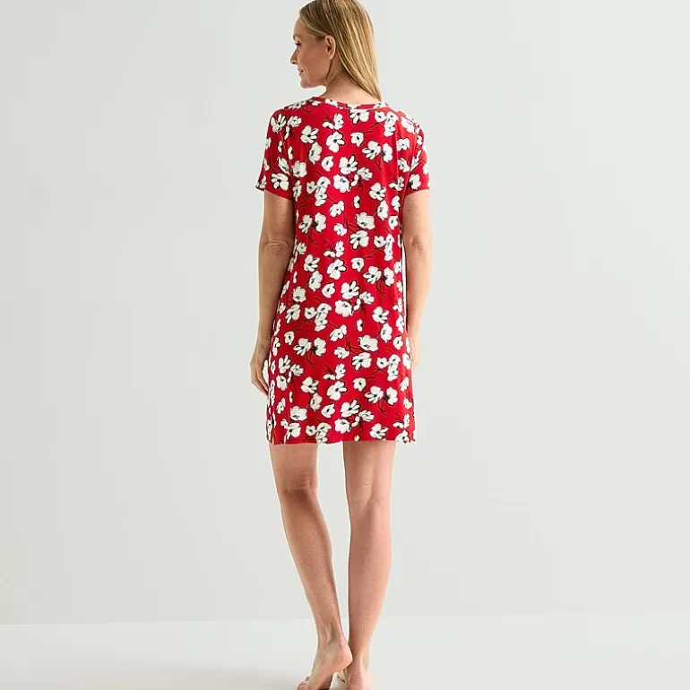 Liz Claiborne Cool and Calm Womens Short Sleeve Crew Neck Nightshirt