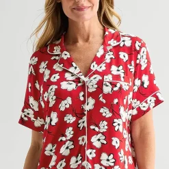 Liz Claiborne Cool and Calm Womens Short Sleeve Pajama Top