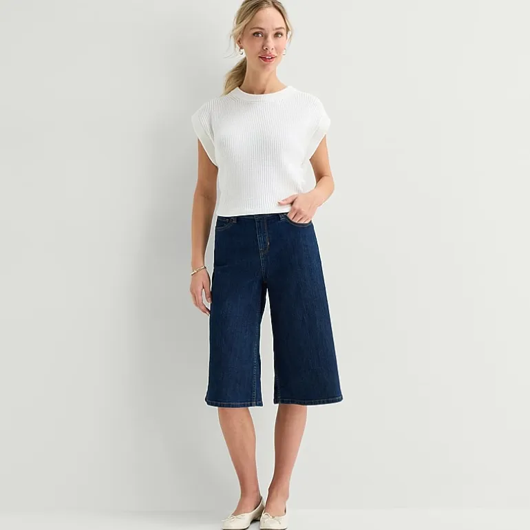 Liz Claiborne Denim Cullotte Jeans