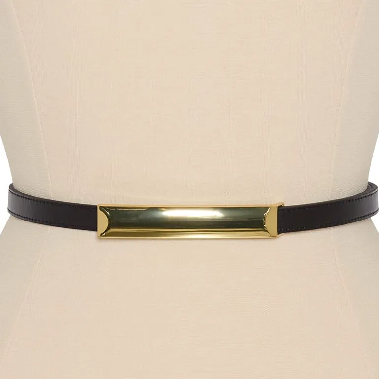 Liz Claiborne Elongated Plaque Womens Belt