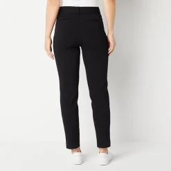 Liz Claiborne Emma Ponte Womens Tall Straight Mid Rise Ankle Pant