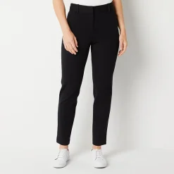 Liz Claiborne Emma Ponte Womens Tall Straight Mid Rise Ankle Pant