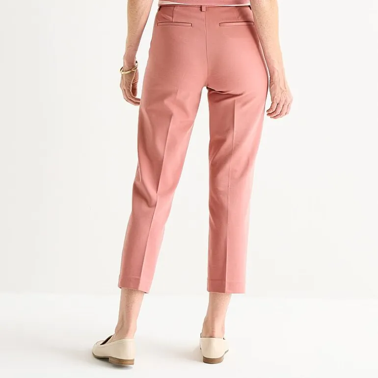Liz Claiborne Emma Ponte Womens Tall Straight Mid Rise Ankle Pant