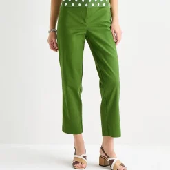 Liz Claiborne Emma Sateen Womens Tall Straight Mid Rise Ankle Pant