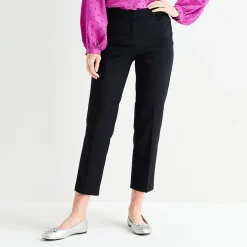 Liz Claiborne Emma Sateen Womens Tall Straight Mid Rise Ankle Pant