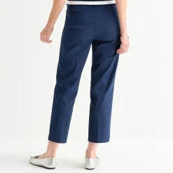 Liz Claiborne Emma Sateen Womens Tall Straight Mid Rise Ankle Pant