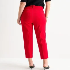 Liz Claiborne Emma Womens Plus Straight Mid Rise Ankle Pant