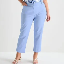 Liz Claiborne Emma Womens Plus Slim Mid Rise Ankle Pant