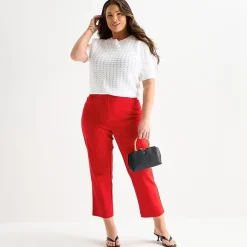 Liz Claiborne Emma Womens Plus Slim Mid Rise Ankle Pant