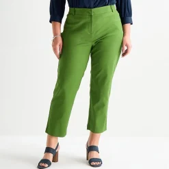 Liz Claiborne Emma Womens Plus Slim Mid Rise Ankle Pant