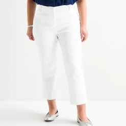 Liz Claiborne Emma Womens Plus Slim Mid Rise Ankle Pant