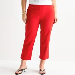 Liz Claiborne Emma Womens Plus Slim Mid Rise Ankle Pant