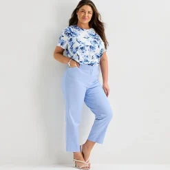 Liz Claiborne Emma Womens Plus Slim Mid Rise Ankle Pant