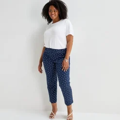 Liz Claiborne Emma Womens Plus Slim Mid Rise Ankle Pant
