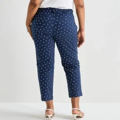 Liz Claiborne Emma Womens Plus Slim Mid Rise Ankle Pant