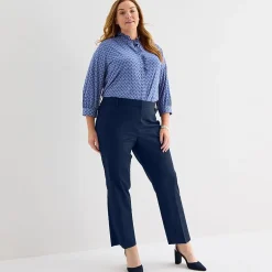 Liz Claiborne Emma Womens Plus Slim Mid Rise Ankle Pant