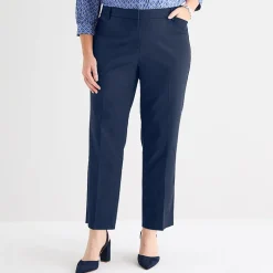 Liz Claiborne Emma Womens Plus Slim Mid Rise Ankle Pant
