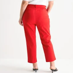 Liz Claiborne Emma Womens Plus Slim Mid Rise Ankle Pant
