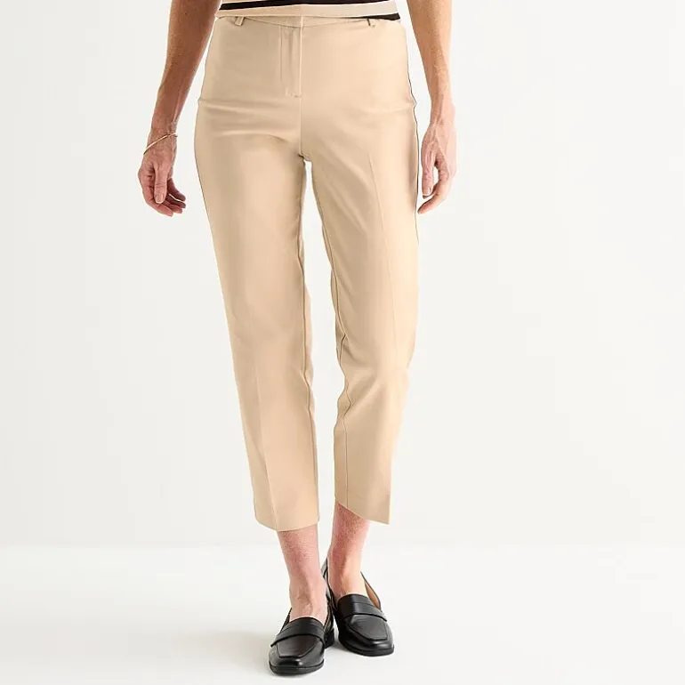 Liz Claiborne Emma Womens Straight Mid Rise Ankle Pant
