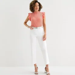 Liz Claiborne Emma Womens Straight Mid Rise Ankle Pant