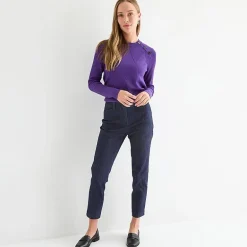 Liz Claiborne Emma Womens Stretch Fabric Ankle Mid Rise Ankle Pant