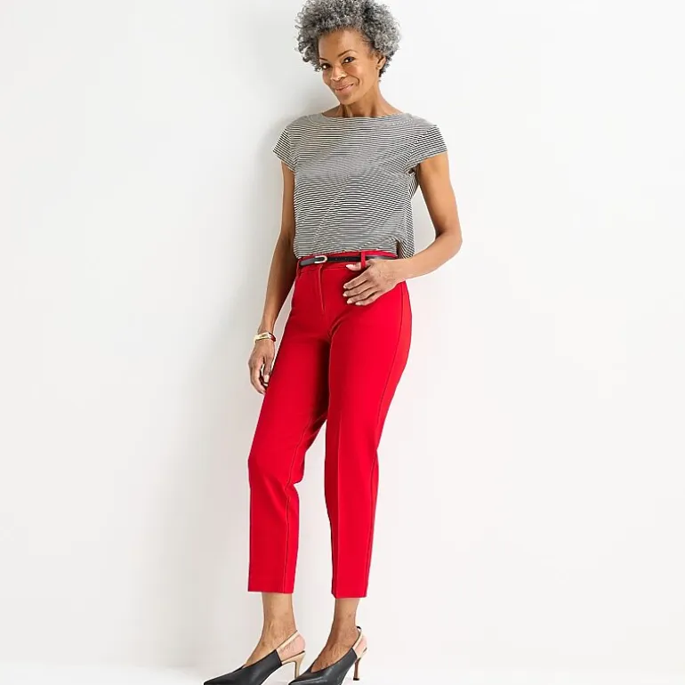 Liz Claiborne Emma Womens Straight Mid Rise Ankle Pant