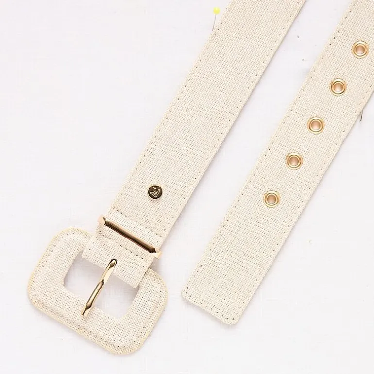 Liz Claiborne Fabric Pant Belt With Metal Keeper Womens Belt