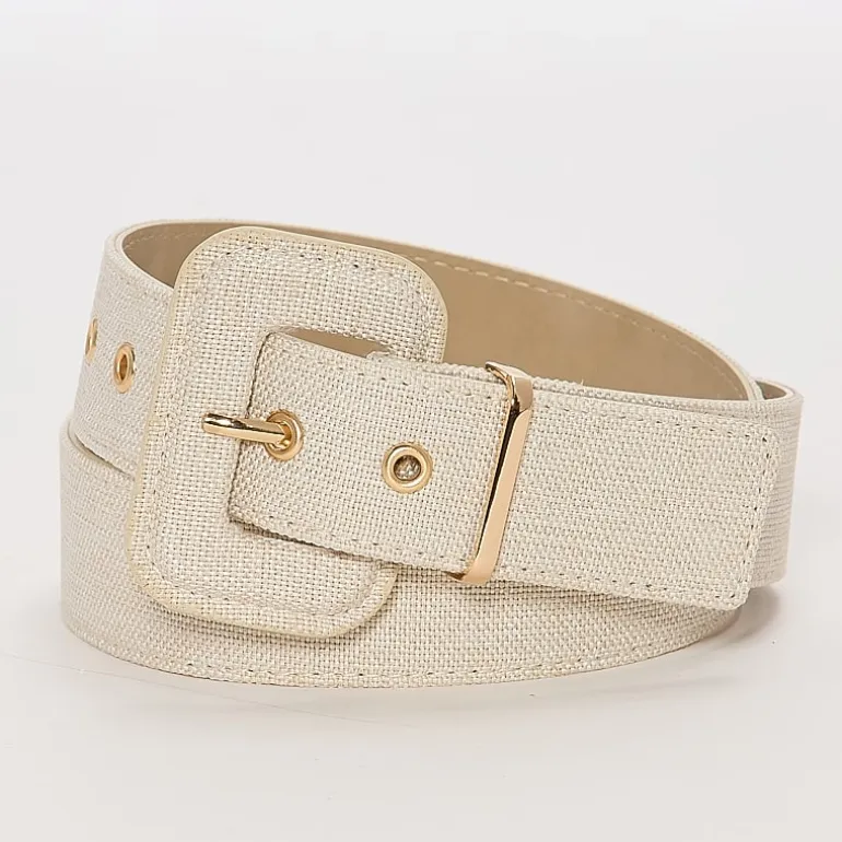 Liz Claiborne Fabric Pant Belt With Metal Keeper Womens Belt