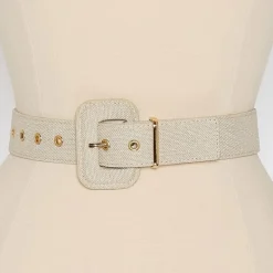 Liz Claiborne Fabric Pant Belt With Metal Keeper Womens Belt