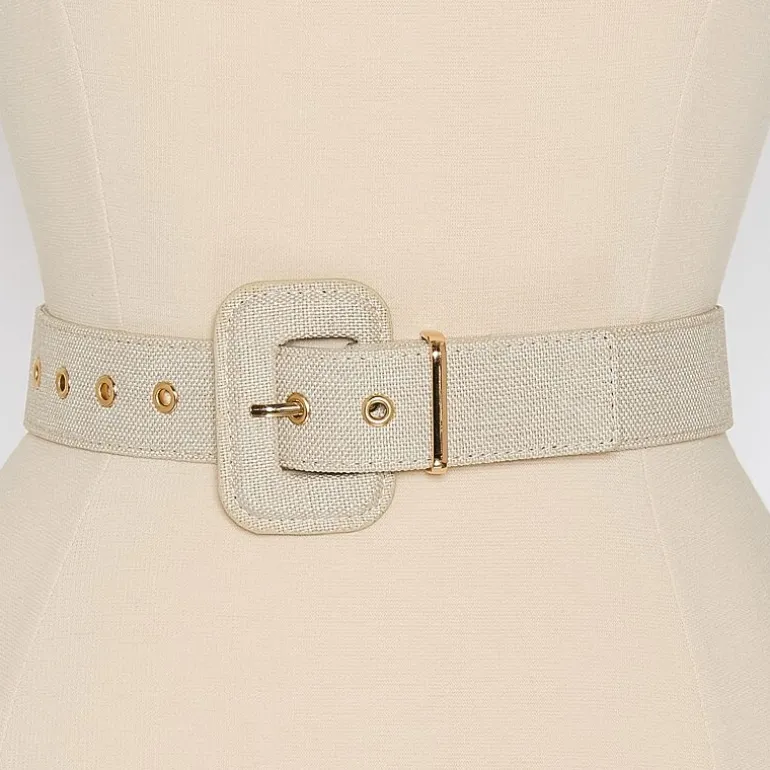 Liz Claiborne Fabric Pant Belt With Metal Keeper Womens Belt
