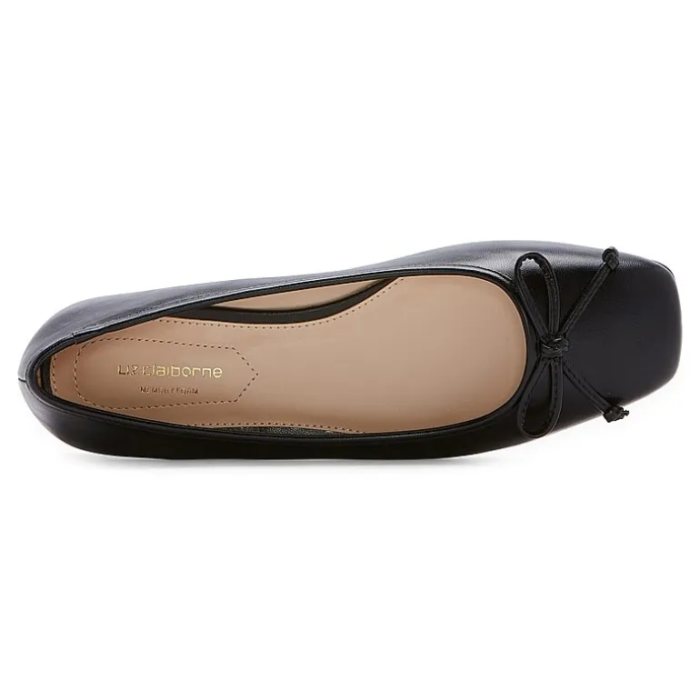 Liz Claiborne Flushing Womens Square Closed Toe Ballet Flats