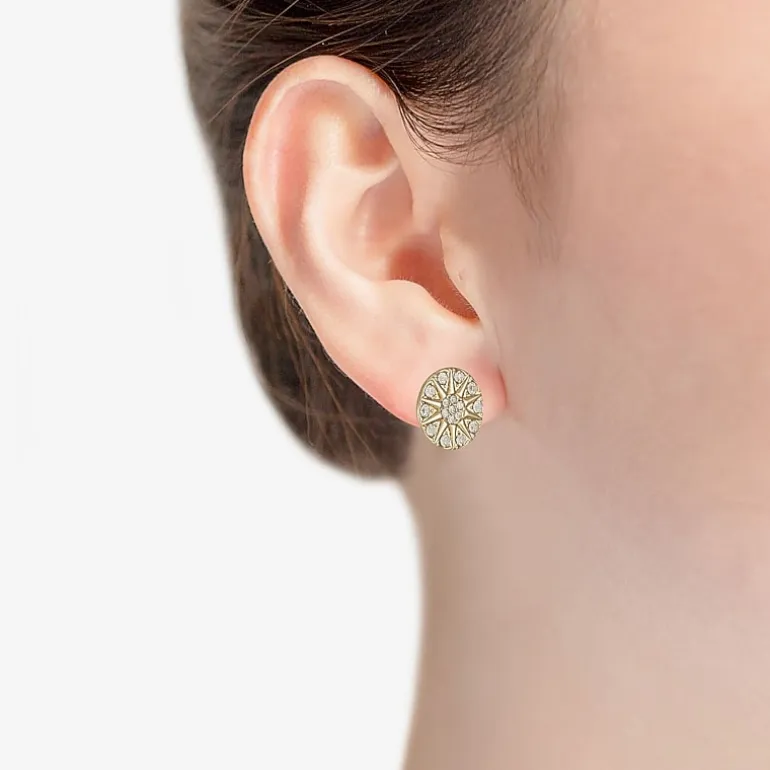 Liz Claiborne Glass 17mm Stud Earrings
