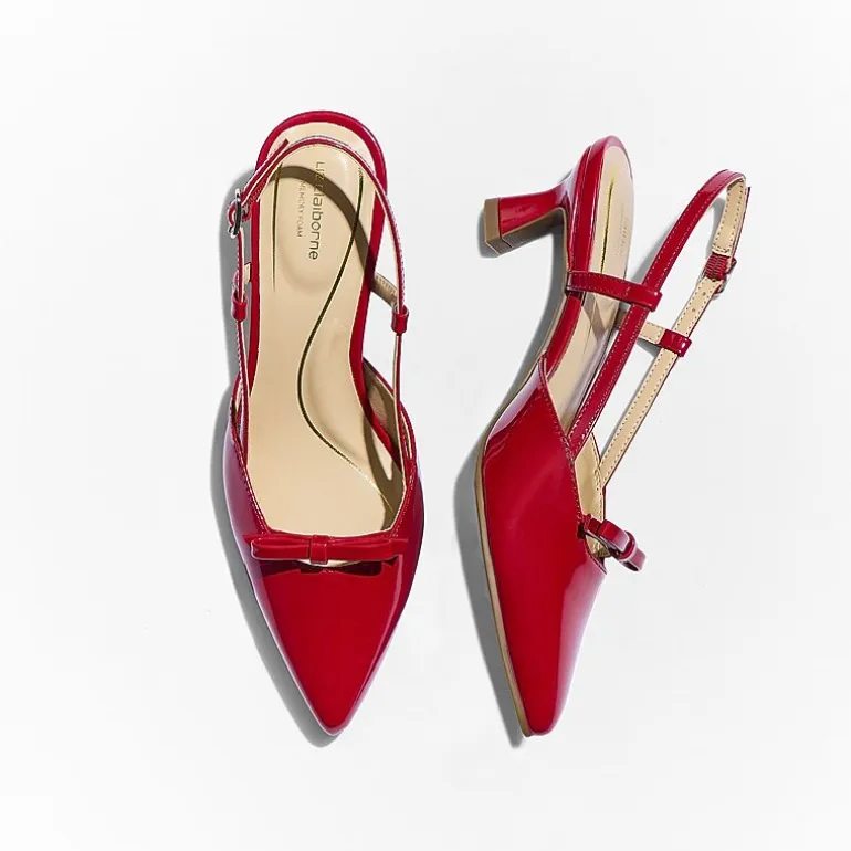Liz Claiborne Harty Womens Pointed Closed Toe Cone Heel Pumps