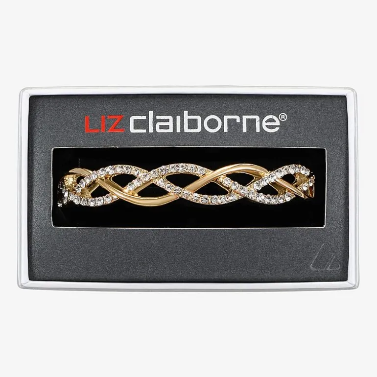 Liz Claiborne Interlaced Stretch Womens Glass Stretch Bracelet