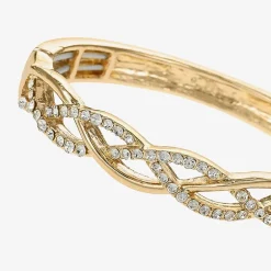 Liz Claiborne Interlaced Stretch Womens Glass Stretch Bracelet