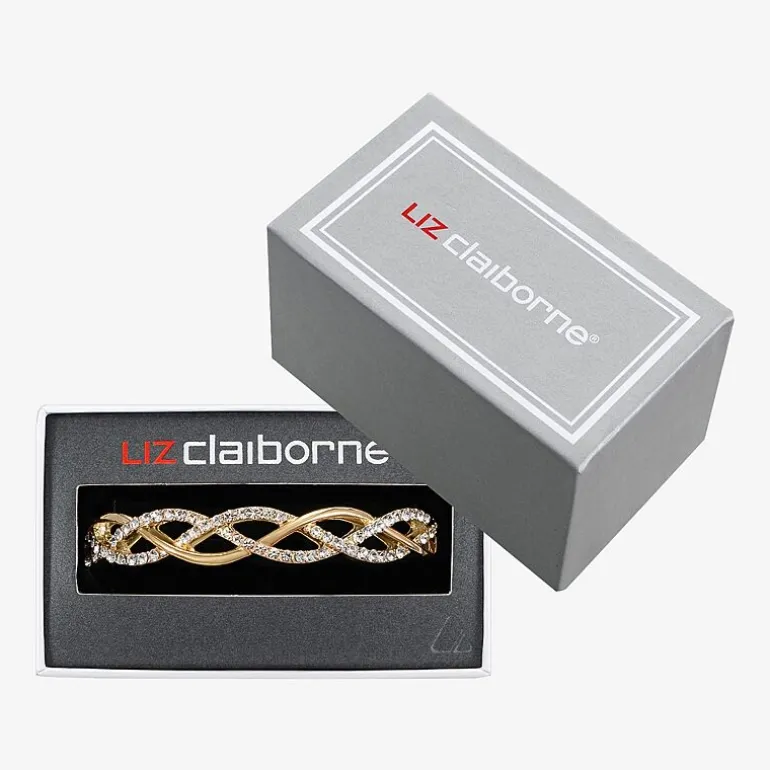 Liz Claiborne Interlaced Stretch Womens Glass Stretch Bracelet