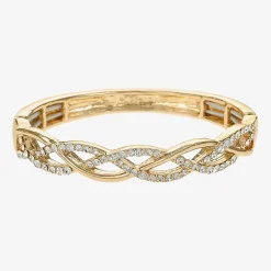 Liz Claiborne Interlaced Stretch Womens Glass Stretch Bracelet