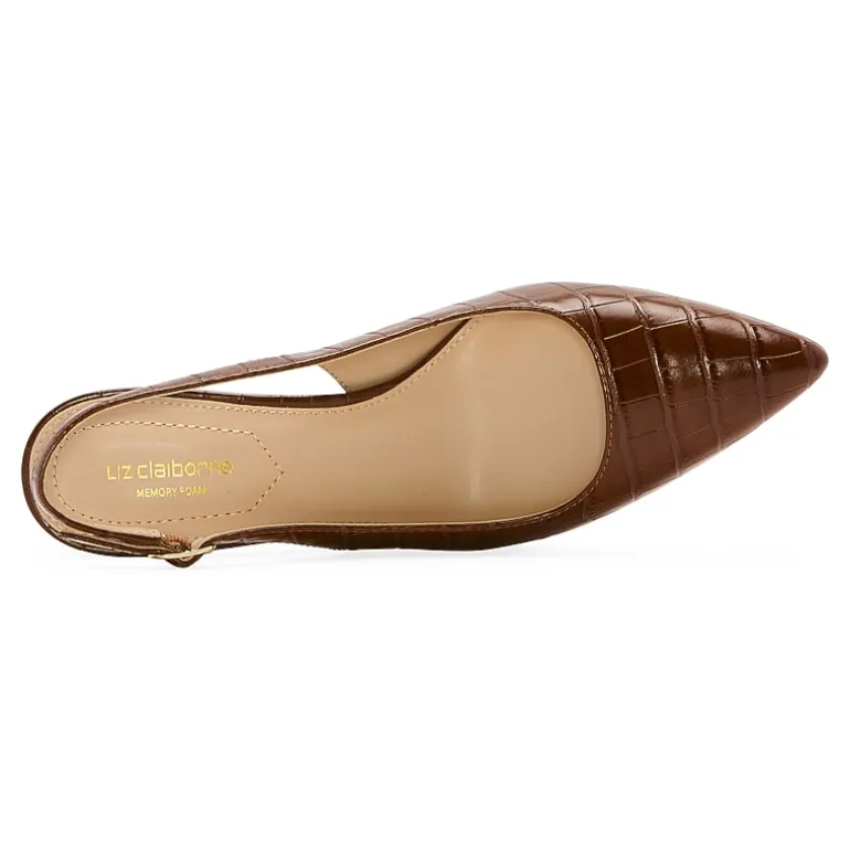 Liz Claiborne Keith Womens Pointed Closed Toe Kitten Heel Pumps