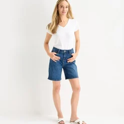 Liz Claiborne Lana Womens 8" High Rise Tall Denim Short