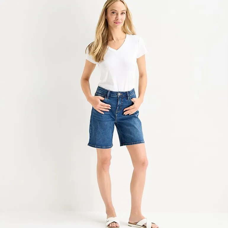 Liz Claiborne Lana Womens 8" High Rise Tall Denim Short